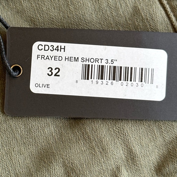 JustBlack | Frayed Hem Short 3.5”, Olive - Picture 4 of 6